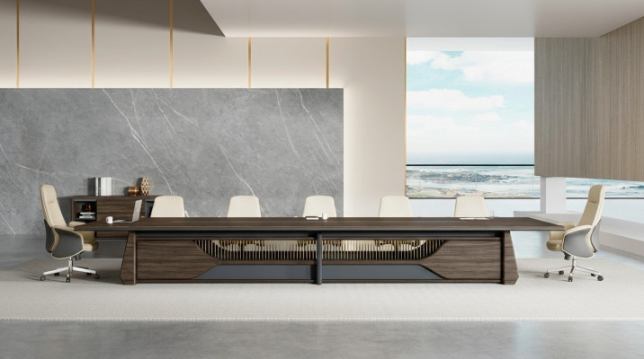 Brown modern leather couch, designer living room three-seater designer furniture