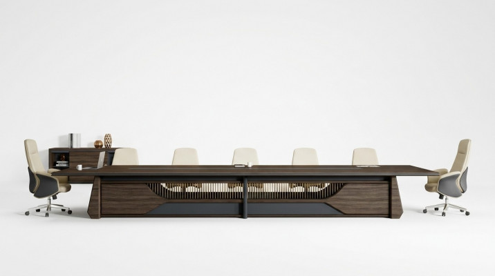 Brown modern leather couch, designer living room three-seater designer furniture