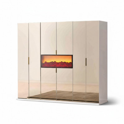 Beige bedroom wardrobe designer wardrobe noble wooden cabinets