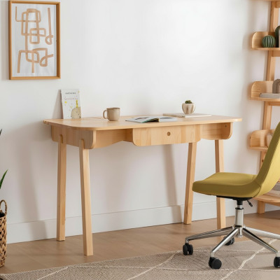 Beige desk designer computer desk luxurious robust office furniture