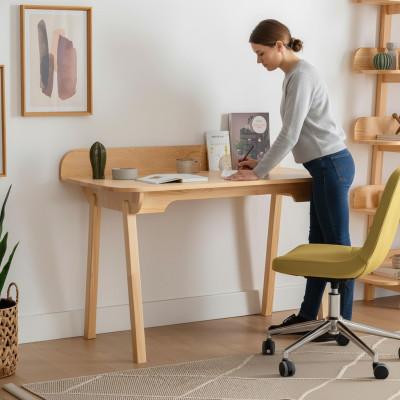 Compact Beige Laptop Desk Designer Computer Tables Office Furniture