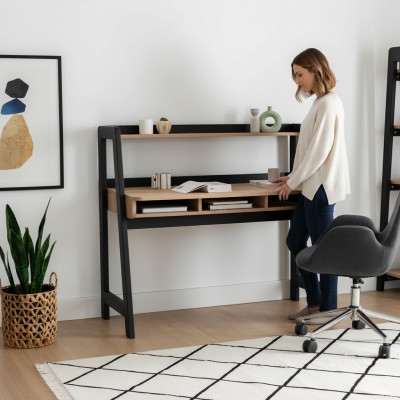Black-Brown Laptop Table Designer Office Furniture Home Office Tables