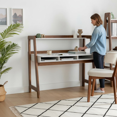 Chic home office desk designer computer tables robust wooden furniture
