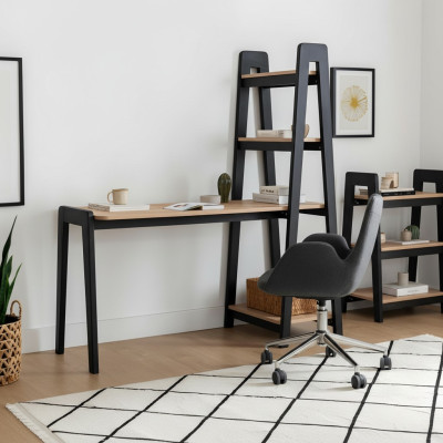 Black-Brown Compact Laptop Desk Designer Desk Luxury Furniture