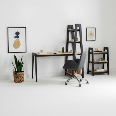 Black-Brown Compact Laptop Desk Designer Desk Luxury Furniture