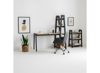 Black-Brown Compact Laptop Desk Designer Desk Luxury Furniture