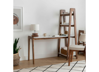 Brown-White Computer Desk Office Desk Luxurious Study Room Furniture