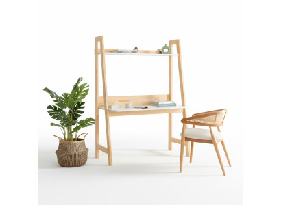 Light beige desk luxurious study designer wood tables