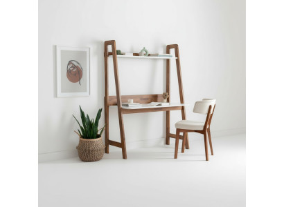 White-Brown Desk Stylish Filing Table High-Quality Furniture