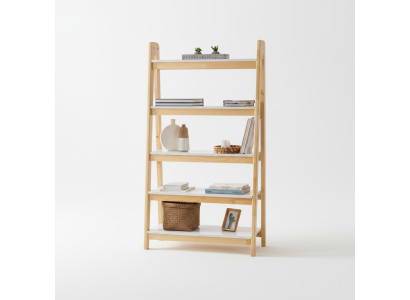 Light beige bookshelf designer wall shelves luxurious wood filing cabinet