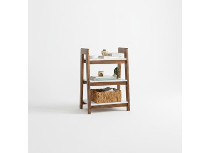 Brown-white bookshelf, book table, wooden furniture, children's shelves, office furniture.