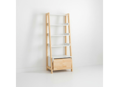 Elegant bookshelf modern study room furniture wooden frame shelves