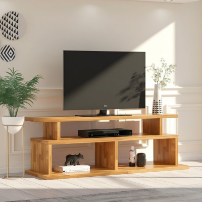 Stylish Brown TV Table Living Room TV Stand Robust Sideboard