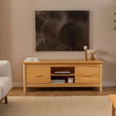 Stylish beige TV stands with drawers, designer wood sideboard