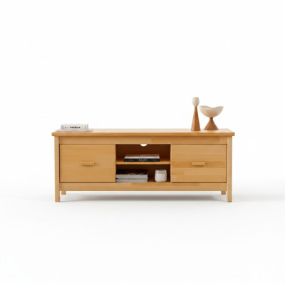 Stylish beige TV stands with drawers, designer wood sideboard