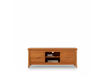 Elegant Brown TV Stand Living Room Sideboard Wood Drawer Table