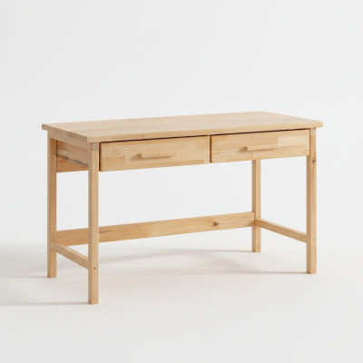 Stylish Beige Desk Modern Filing Table Luxury Wood Furniture