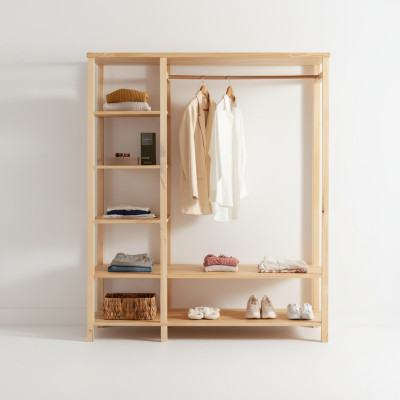 High-quality hallway furniture designer coat rack wood clothes rack