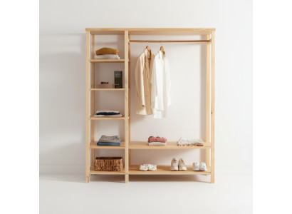 High-quality hallway furniture designer coat rack wood clothes rack