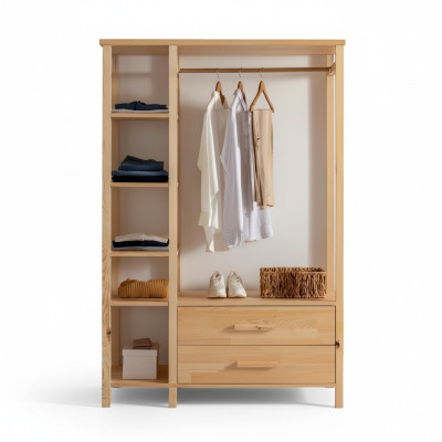 Modern wooden coat rack hallway elegant clothing rail