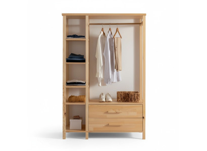 Modern wooden coat rack hallway elegant clothing rail