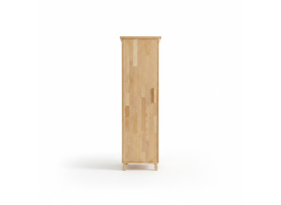 Compact beige wardrobe, 1-door bedroom storage cabinet