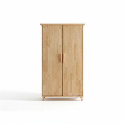 High-quality beige wardrobe, elegant 2-door bedroom wardrobe