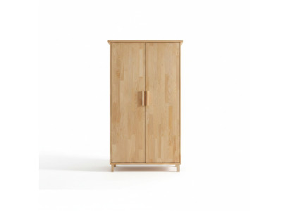 High-quality beige wardrobe, elegant 2-door bedroom wardrobe