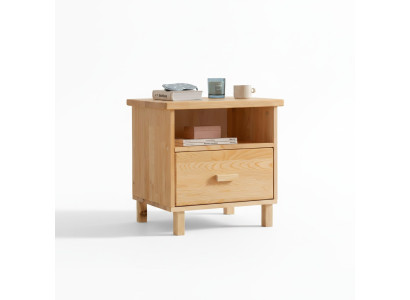 Beige drawer nightstand bedroom night table side table