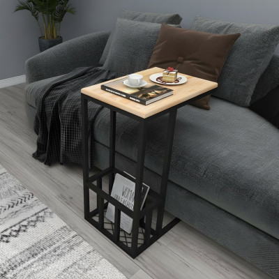 Living room light beige side table exclusive newspaper table noble furniture