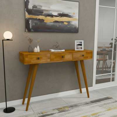 Modern High-Quality Console Table Brown Wooden Table Living Room Designer Furniture