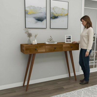 Modern high-quality console table brown wooden table bedroom designer furniture