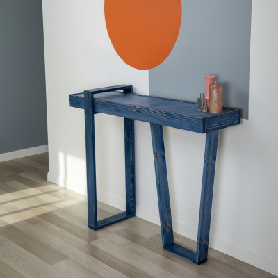 Stylish Console Table Blue Living Room Console Modern Designer Sideboard