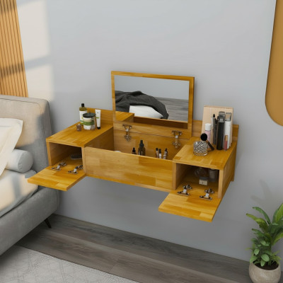 Modern Braun Dressing Table with Mirror Luxury Console Dresser Bedroom