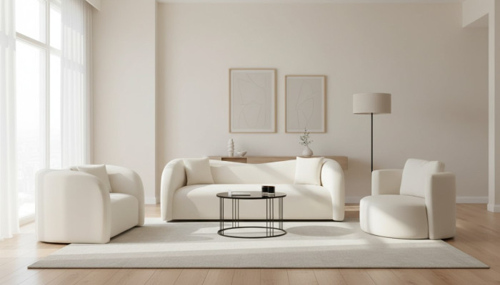 Designer sofa for the living room, 3-seater sofa, 2-seater sofa, armchair