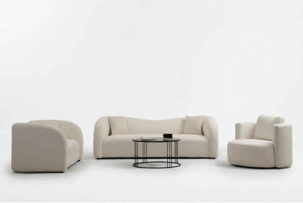 Designer sofa for the living room, 3-seater sofa, 2-seater sofa, armchair