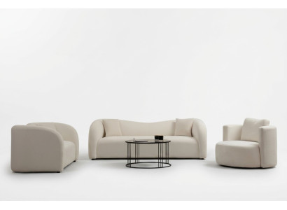 Designer sofa for the living room, 3-seater sofa, 2-seater sofa, armchair