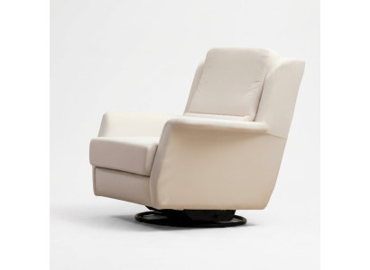 White swivel chair, modern single-seater, living room, exclusive single-seater.
