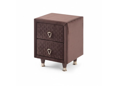 Modern bedside table burgundy solid color rectangular shape design style bedroom