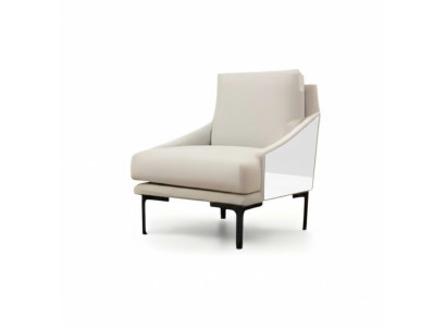 Chair White Solid Color Modern Design Style Living Room Study Textile