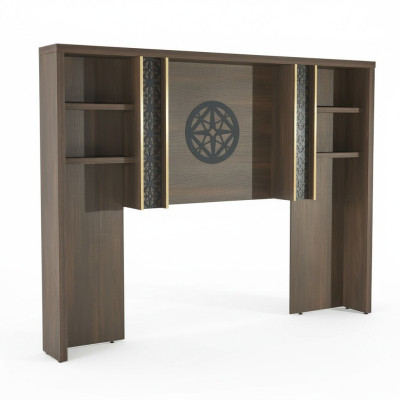 Office closet shelves modern design bookcase brown single-color