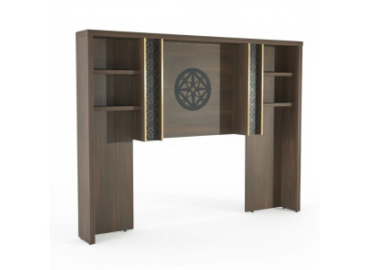 Office closet shelves modern design bookcase brown single-color