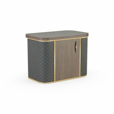 Two-tone brown-black modern design style sideboard for office wood