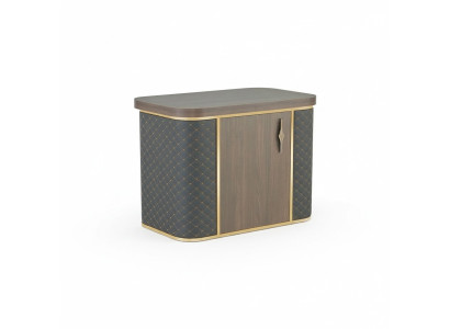 Two-tone brown-black modern design style sideboard for office wood