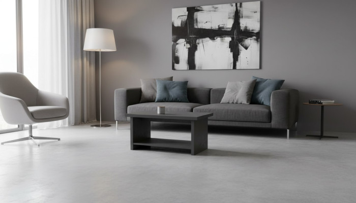 Coffee table gray solid color modern study rectangular shape with shelf