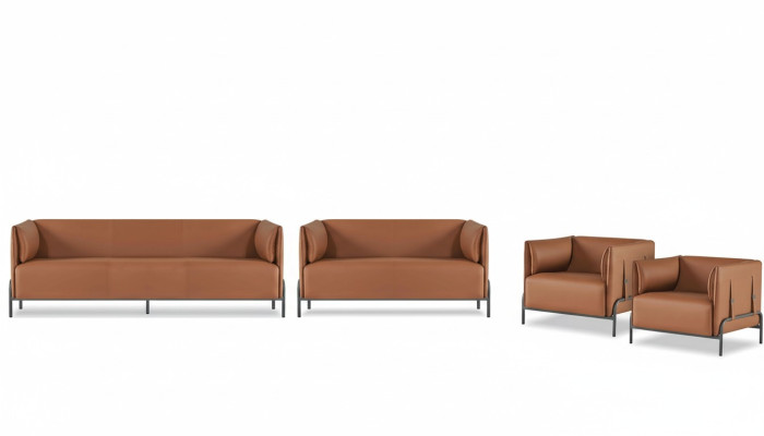 Office set 4-piece 3-seater 2-seater with 2x armchairs modern design style