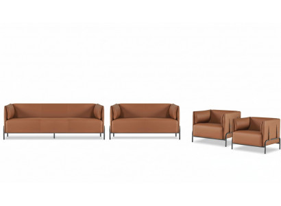 Office set 4-piece 3-seater 2-seater with 2x armchairs modern design style