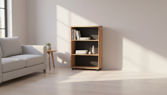 File cabinet, insert shelf, black brown, two-tone, modern study