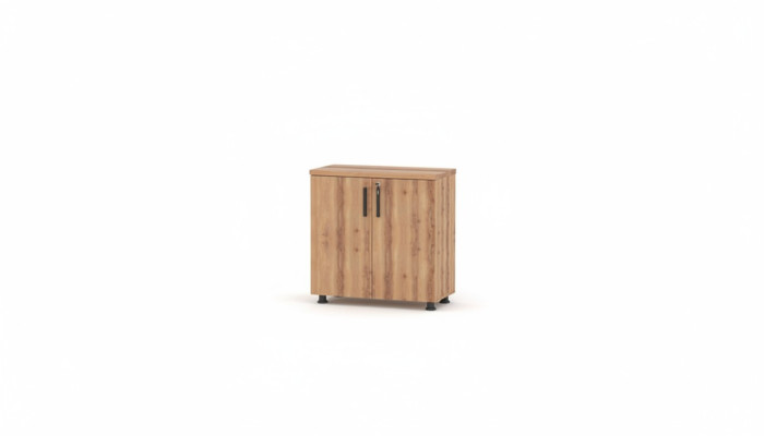 Rectangular filing cabinet with two doors, brown, solid color, study room