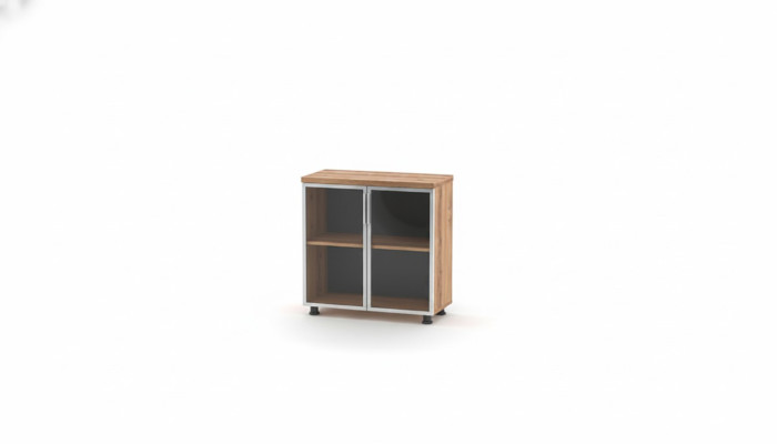 Filing cabinet with glass doors brown single-color shelf study room